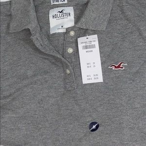 New With Tags Grey Hollister Polo
